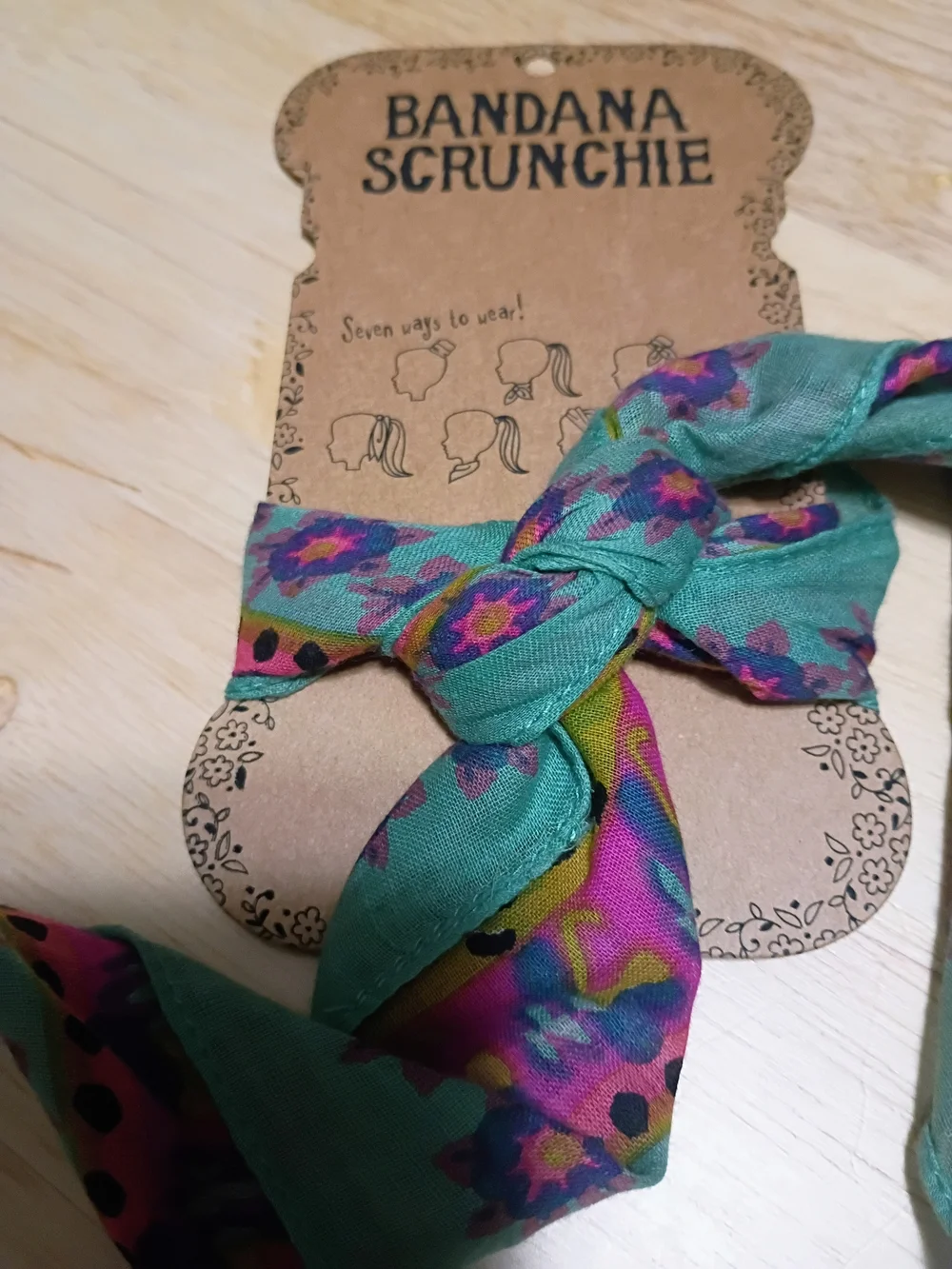 Natural Life Hair Accessory - Teal & Pink Floral